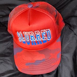 Slurred trucker hat